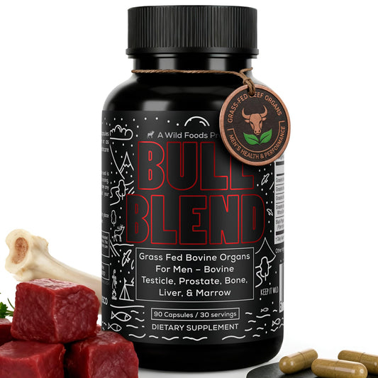 Wild Foods beef organ supplement bottle, 30-day supply for daily ancestral nutrition