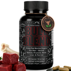 Wild Foods beef organ supplement bottle, 30-day supply for daily ancestral nutrition