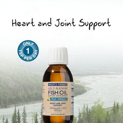 Close-up of lemon-flavored Wiley's Finest omega-3 liquid with bright citrus notes
