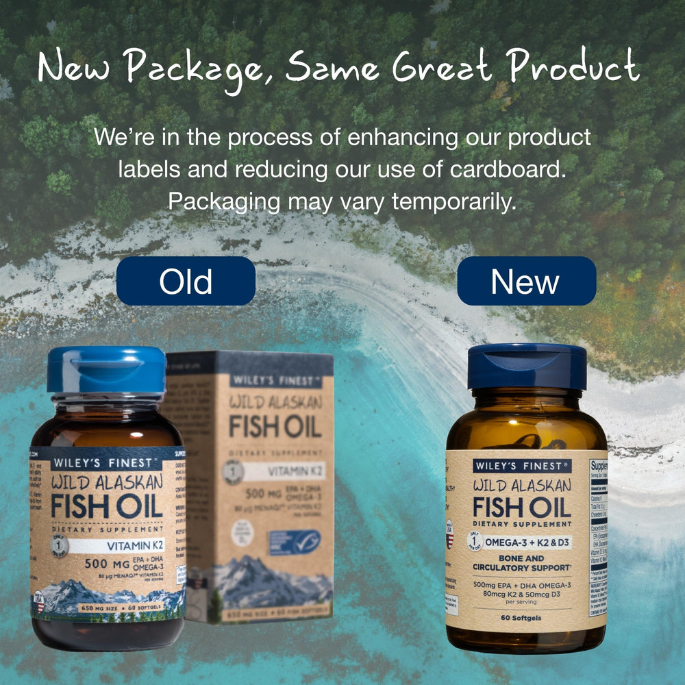 Wiley's Finest MSC-certified sustainable sourcing seal on packaging.