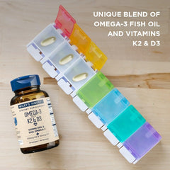 Wiley's Finest USA-made omega-3 supplement packaging highlights quality.