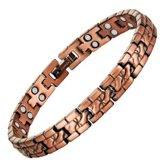 Willis Judd women's copper magnetic bracelet close-up with dual magnets for everyday wear
