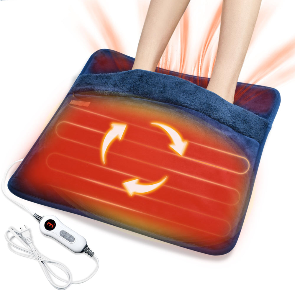 WIMIRIL electric foot warmer with dual sided heat for even warmth