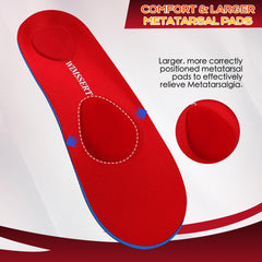 WIMSSERT metatarsal pad is larger and targets the ball of foot