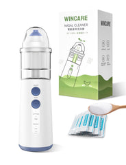 WINCARE nasal sprayer in use for gentle sinus care and hydration.