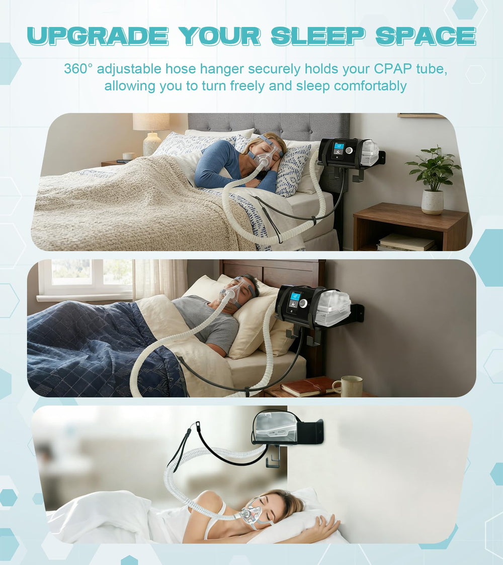 Windihoues all-metal CPAP mount for durable bedside support.