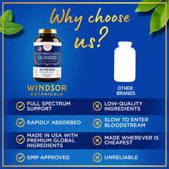 WINDSOR BOTANICALS Made in USA emblem on label indicating quality
