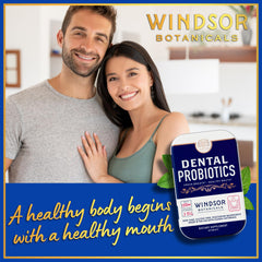 Windsor Botanicals 3BN CFU Lactobacillus probiotic supports balanced oral bacteria.