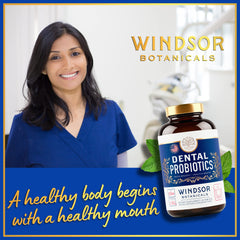 Windsor Botanicals chewable tablets in hand for on-the-go freshness