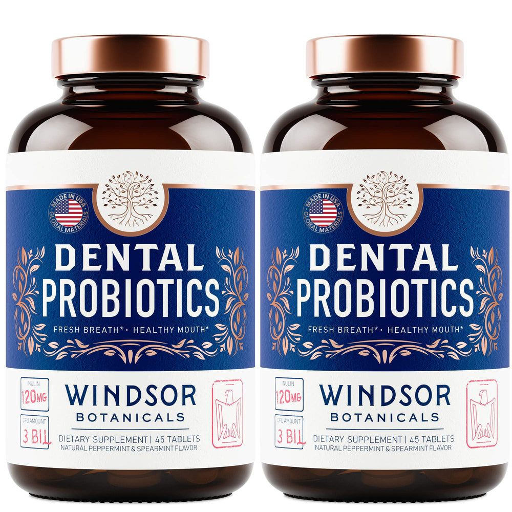 Windsor Botanicals oral probiotics for teeth and gums in everyday routines.