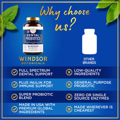 Windsor Botanicals K12 Pro B dental probiotic tablet supports fresh breath.