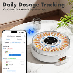 Windtrace pill dispenser battery charging scene emphasizes quick recharge and long use