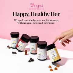 Winged Wellness Rise Up lifestyle shot of a morning routine with gummies