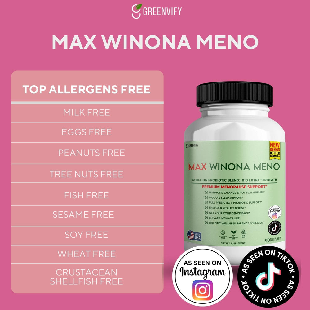 Winona Max probiotic capsules deliver 40B CFU for gut health.