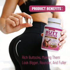 Wins Town Butt Booster Pills science infographic illustrates herbal blend benefits.