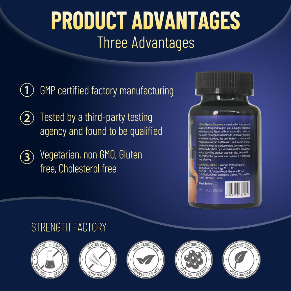 Wins Town herbal formula bottle packaging demonstrates clean, natural ingredients for everyday use.