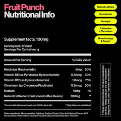 Wip Energy Pouches Orange Citrus to power busy days with fast-acting caffeine.