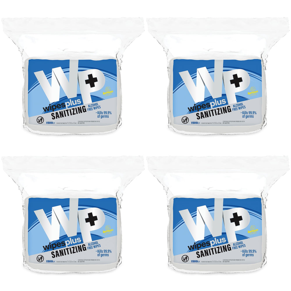WIPESPLUS four-pack refill with 1500 sheets per bag for busy venues