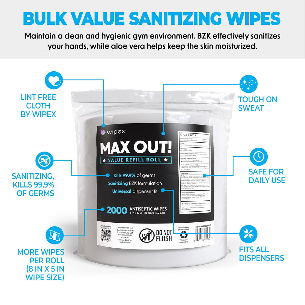 Two Wipex Max Out refill rolls displayed for high volume facilities.