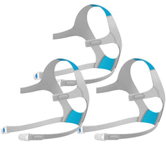 Wiscky AirFit/AirTouch F20 headgear close-up shows soft fabric for comfortable nightly wear.