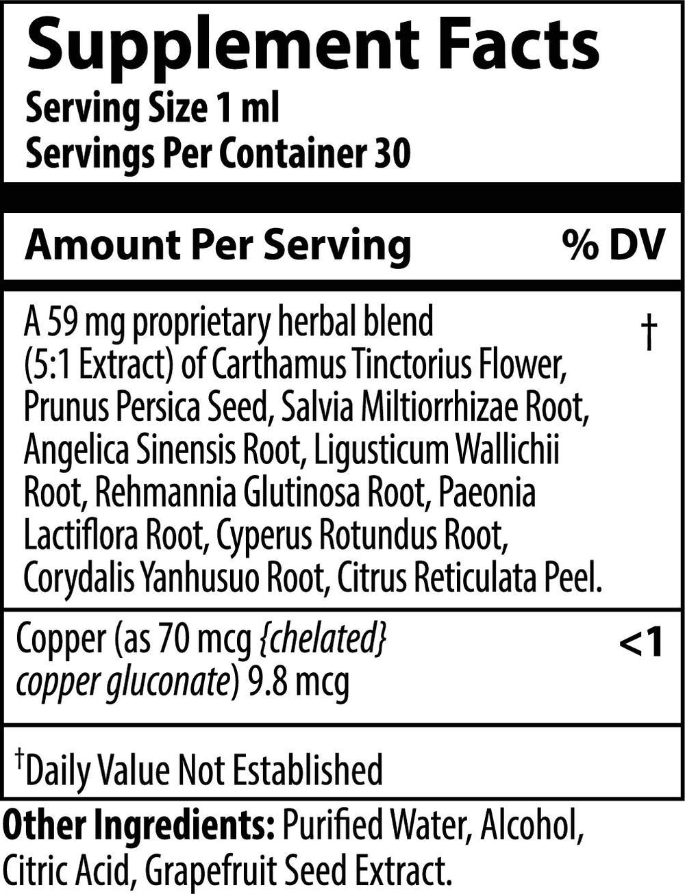 Wisdom of the Ages BAC+ bottle label highlighting heart and liver tonic potential.