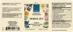Wise Woman Herbals Herbal Zen ingredients chart highlights natural botanicals