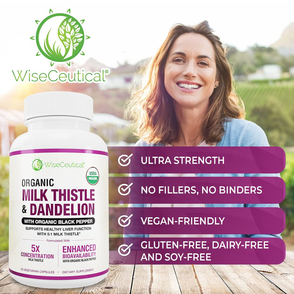 Wiseceutical capsules pour-shot illustrates easy daily dosing.