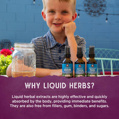 Liquid tincture being poured for quick absorption and focus