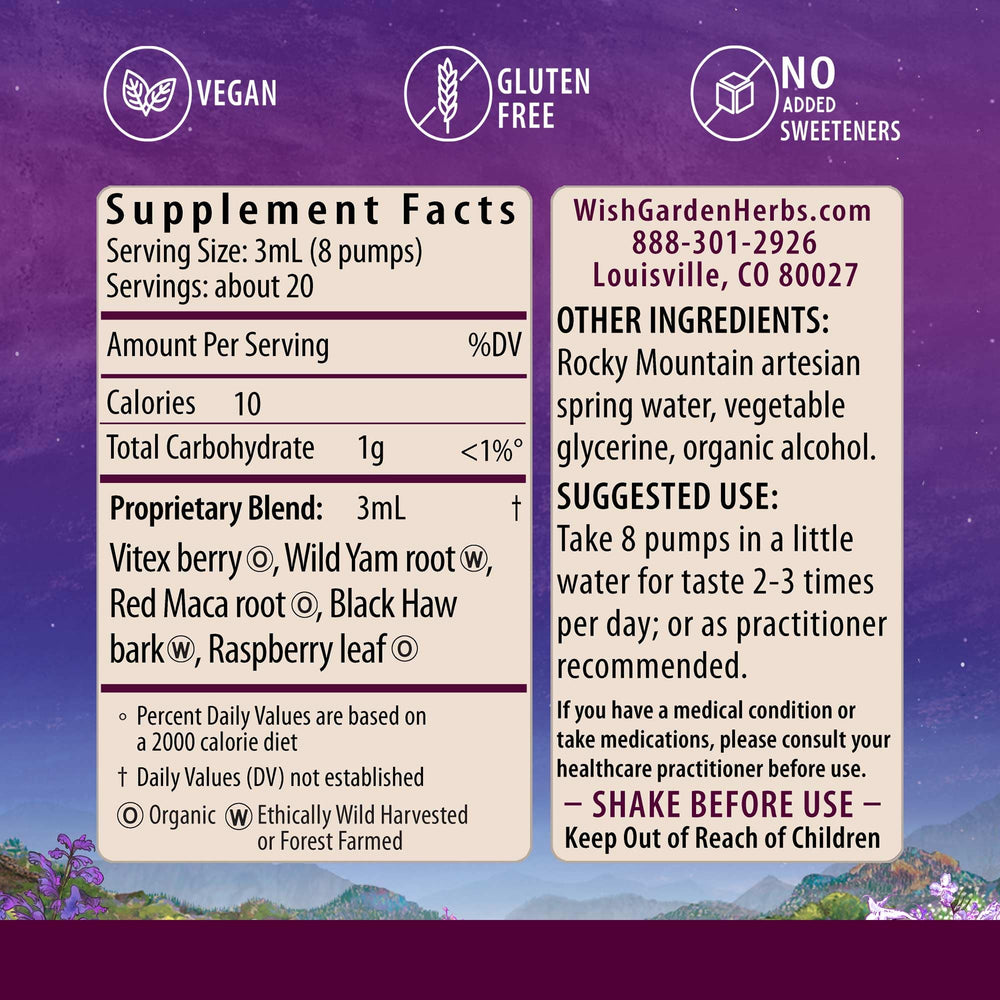 WishGarden Fertility Prep dropper ready for quick, customizable servings