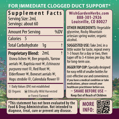 WishGarden Happy Ducts liquid tincture with dropper for rapid relief