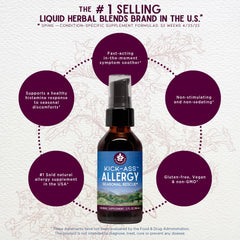 WishGarden Kick-Ass Allergy pouring drops ready for in-the-moment relief.