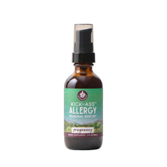 WishGarden Kick-Ass Allergy for Pregnancy bottle front label highlighting plant-based support