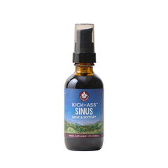 WishGarden Kick-Ass Sinus bottle with dropper for fast-acting relief.