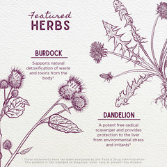 WishGarden Liver Strength Tonic bottle highlights organic dandelion root for gentle detox support