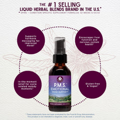 WishGarden PMS Emotional label close-up highlighting herbal blend.