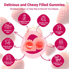 Wiszeen collagen gummies women serving spoon shot emphasizing sugar-free convenience