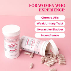 With Meraki Co. Clarity cranberry concentrate supports urinary wellness.