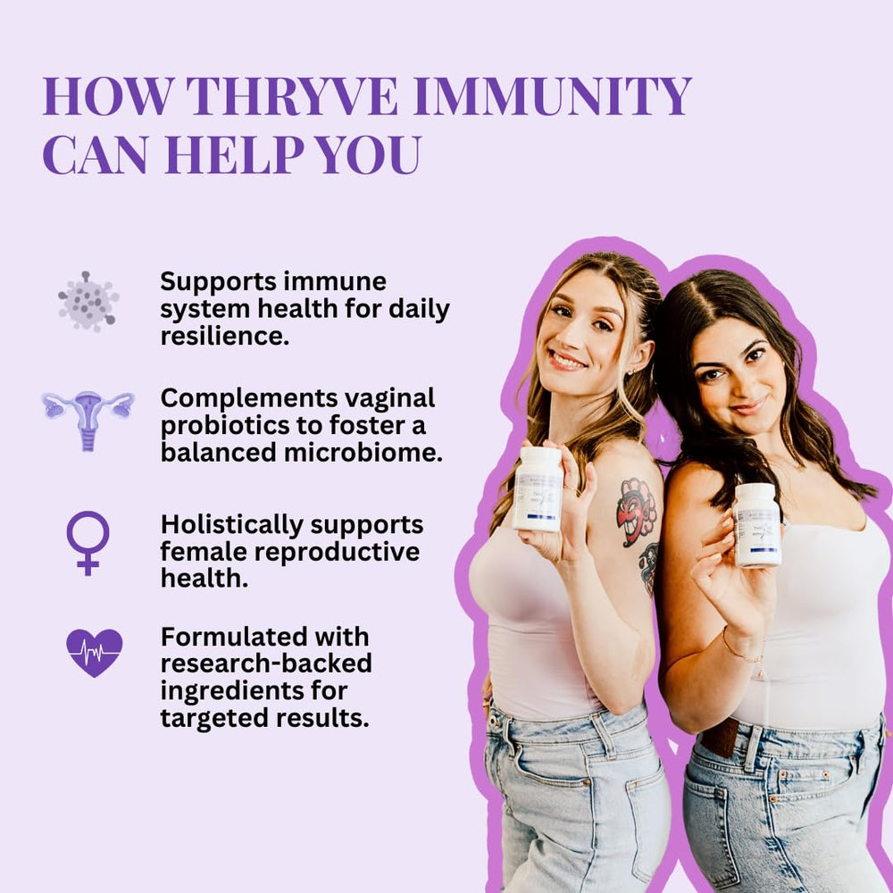 With Meraki Co. Thryve immunity capsules closeup showing convenient daily dose