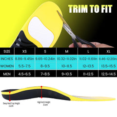 WMZJI arch support insole improves stability on hard surfaces