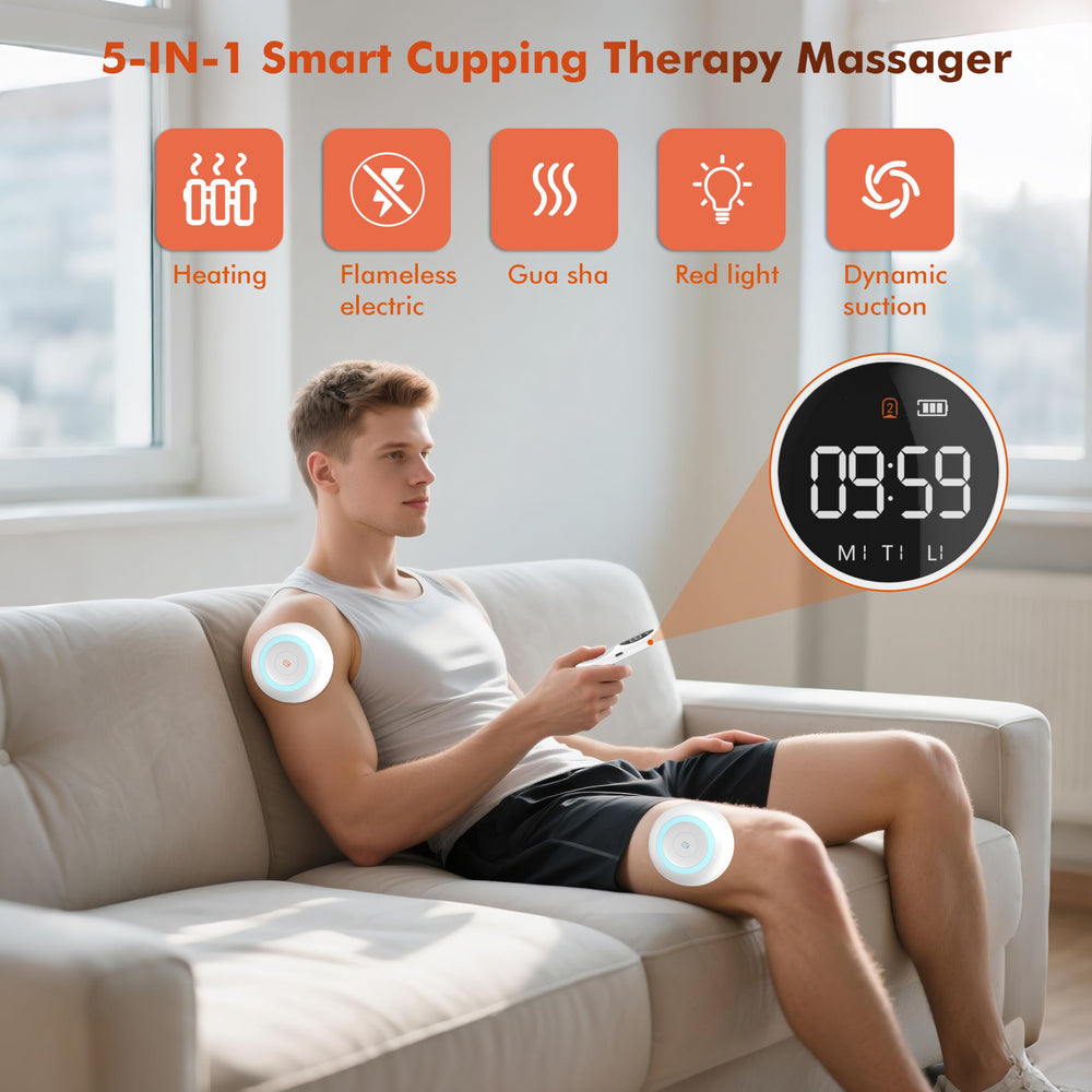Wobrikosee remote control used during cupping therapy for hands-free adjustments