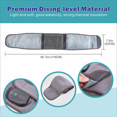 WOESKCEAR cordless back heating pad in use for travel and home
