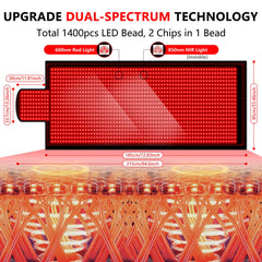WOFITD dual wave 660nm and 850nm panels providing visible red light and infrared exposure