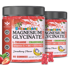 WOGORGT Magnesium Glycinate Gummies bottle front for daily wellness