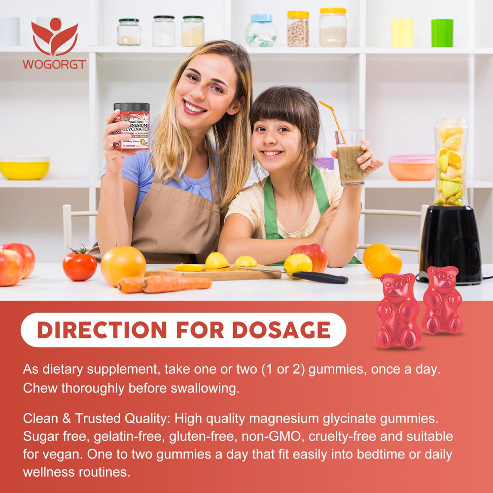 WOGORGT Gummies vegan non-GMO gluten-free sugar-free label