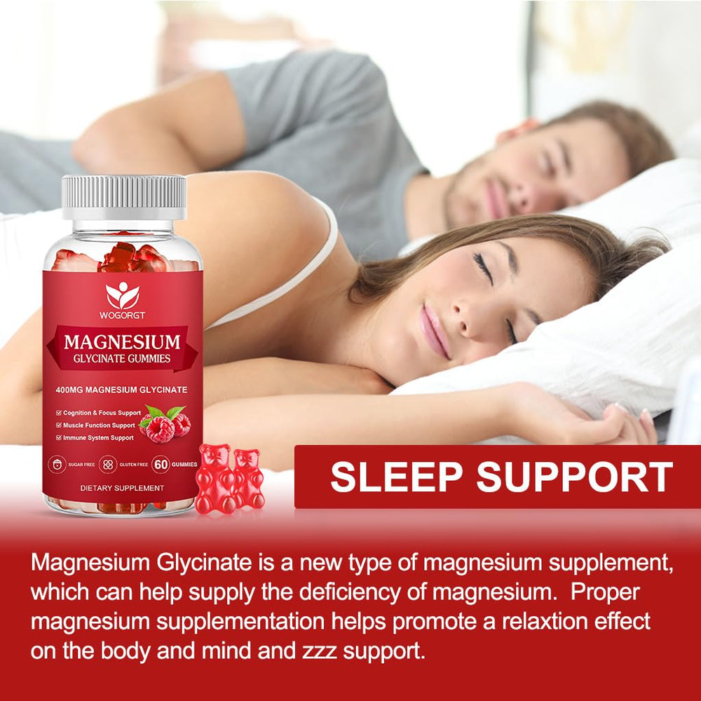 WOGORGT sugar-free gummies provide convenient daily magnesium intake.