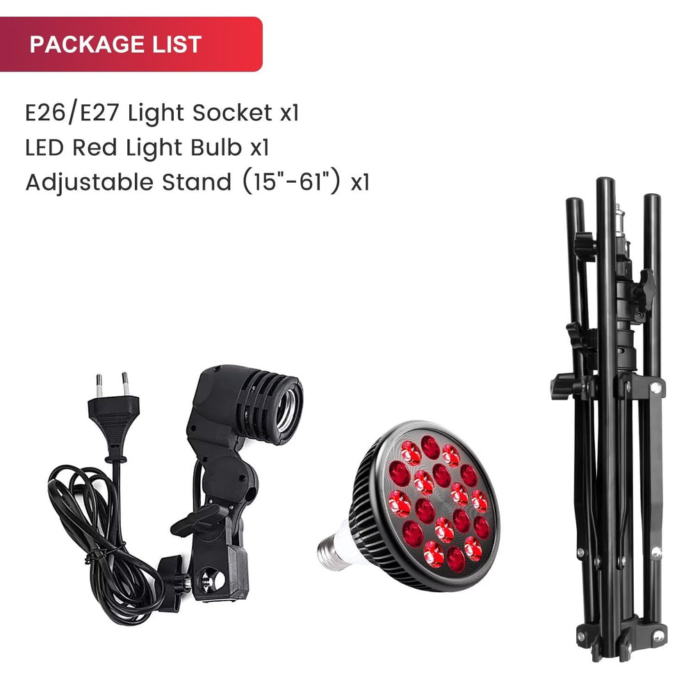 Wolezek LED red light lamp sets up quickly in minutes.