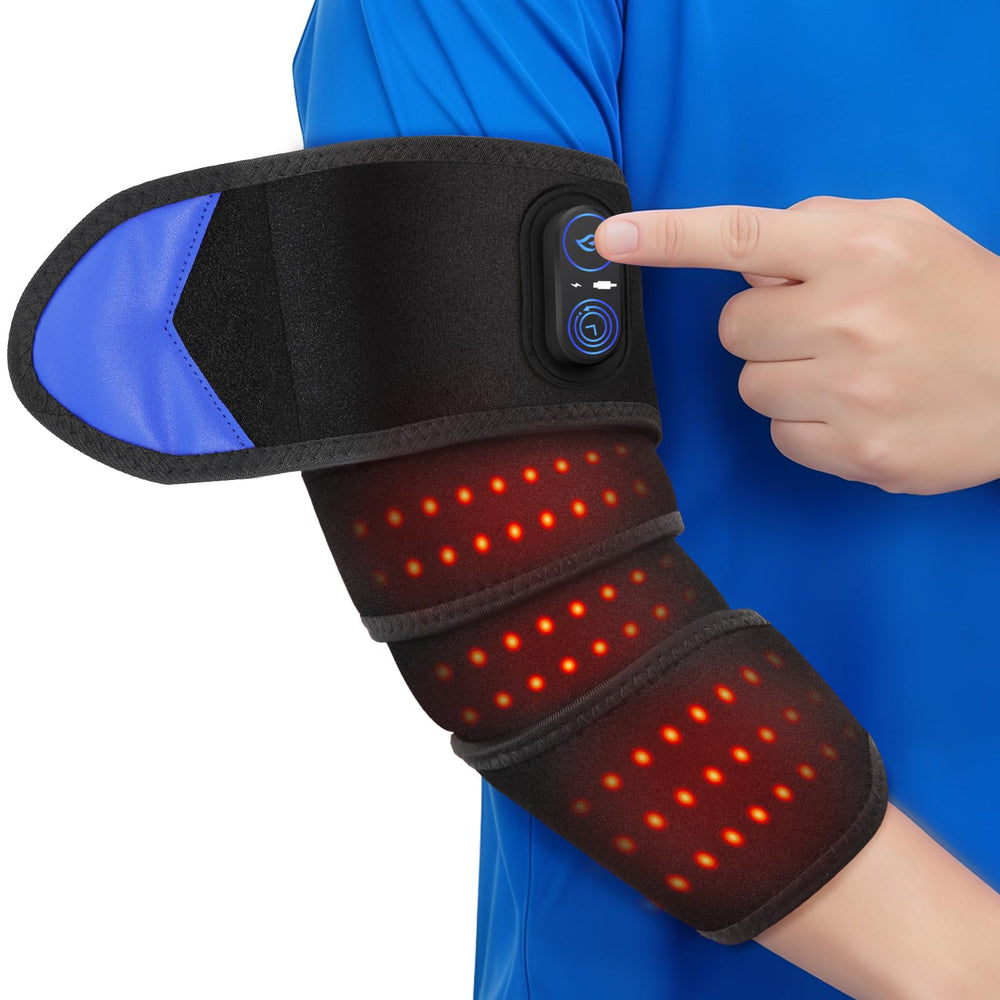WoloyHeatie cordless arm heating pad wrap with red light for targeted warmth