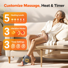 WoloyHeatie foot massager in-use office setup shows portable warmth