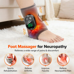 WoloyHeatie foot massager side strap adjustment demonstrates secure fit