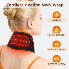 WoloyHeatie neck heating pad wrap-around shows secure, comfortable wear